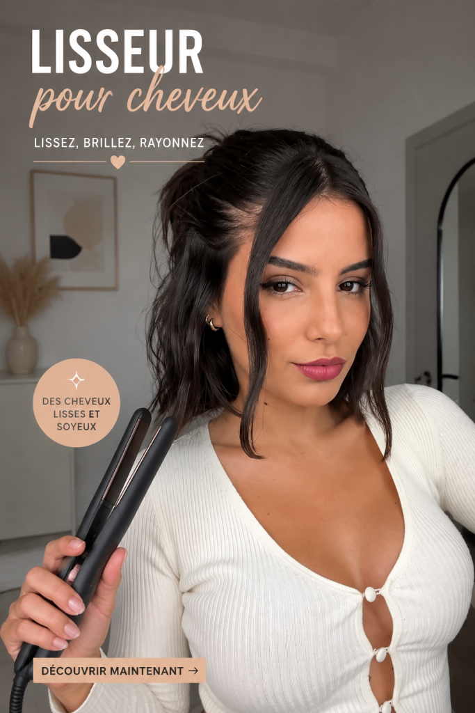 Image d'une chapinha posée avec des cheveux lisses en arrière-plan
