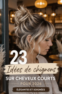 Idées de chignons courts et élégants pour 2026