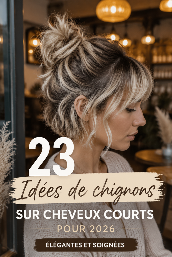 Idées de chignons courts et élégants pour 2026