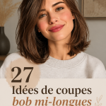 Coiffures bob modernes pour 2026 en différentes couleurs et styles.