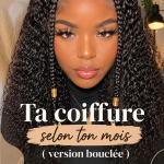 Coiffure bouclée inspirée d'un mois de naissance