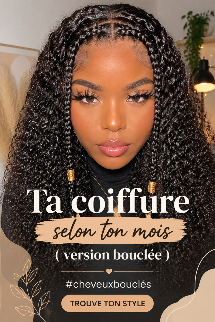 Coiffure bouclée inspirée d'un mois de naissance