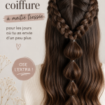Coiffure demi-tressée avec élégance et style