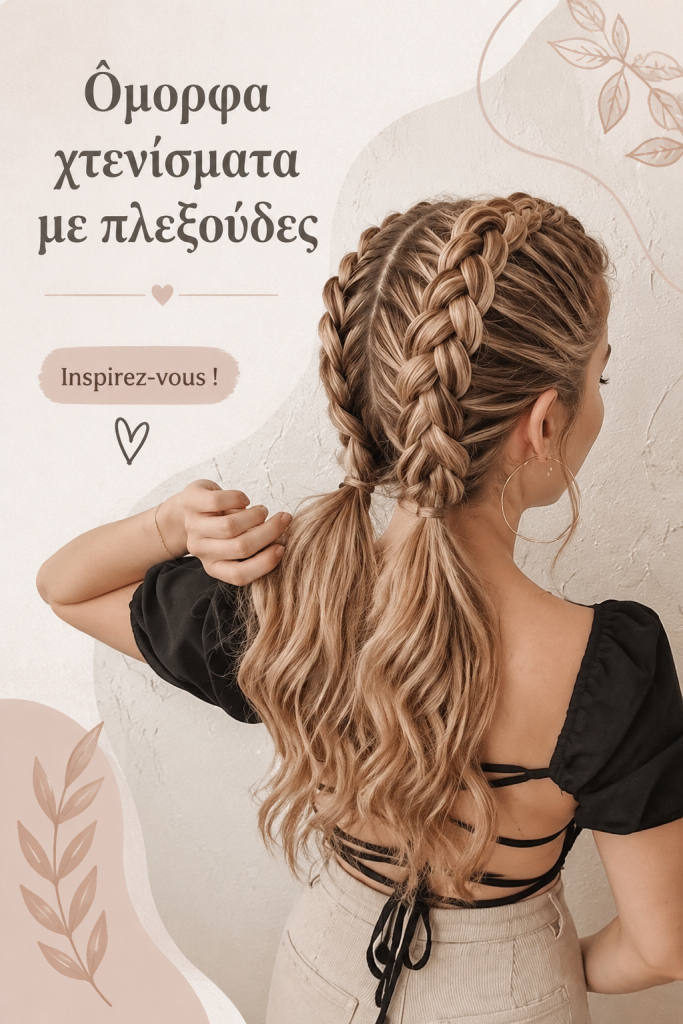 Coiffure élégante avec des tresses délicates