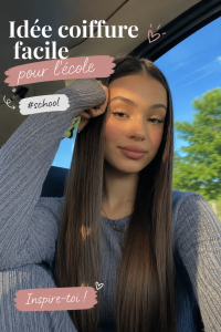 Coiffure facile pour enfant, idéale pour l'école avec des tresses et un chouchou.