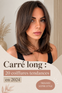 Une femme avec un carré long élégant et moderne, affichant une coiffure tendance.