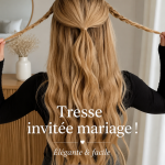 Coiffure tressée élégante pour les invitées de mariage