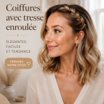 Coiffure stylisée avec des tresses pull-through bien réalisées.