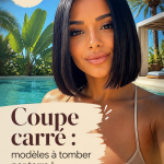 Modèle de coupe carré moderne sur une femme