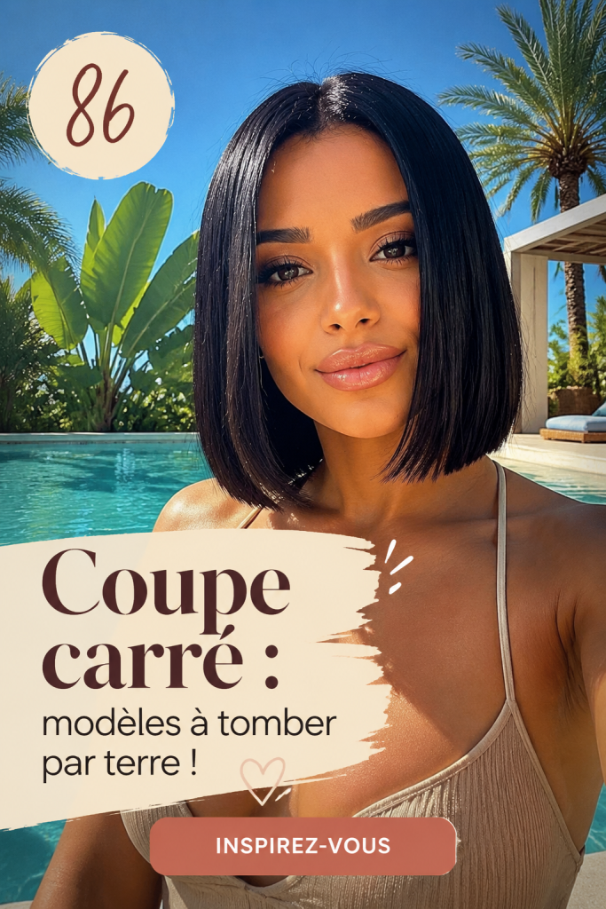 Modèle de coupe carré moderne sur une femme