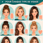 Femme avec une coupe de cheveux flatteuse pour son visage ovale.