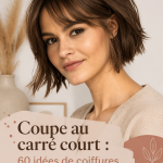 Femme avec une coupe au carré court moderne et stylée.