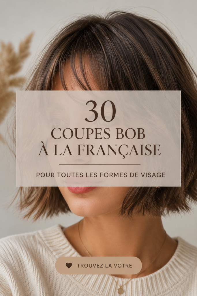 Coupe de cheveux bob tendance sur mannequin avec allure moderne