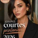 Femme avec une coupe de cheveux courte et chic, parfaite pour le printemps
