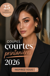 Femme avec une coupe de cheveux courte et chic, parfaite pour le printemps