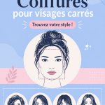 Coupes de cheveux variées pour visages carrés