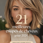 Coupes de cheveux tendance 2026 mettant en avant divers styles, incluant des coupes courtes et longues