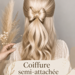Coiffure demi-attachée élégante réalisée en moins d'une minute