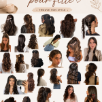Une fille souriante avec une belle coiffure élaborée à la maison.