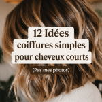 Un montage de 12 idées de coiffures simples pour cheveux courts