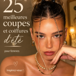 Femme avec une coupe de cheveux estivale moderne et lumineuse