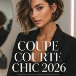 Un bob texturé moderne et chic, représentant la tendance 2026.