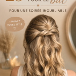 Une femme avec une coiffure élégante de bal, prête pour sa soirée inoubliable.