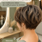 Femme avec une coiffure courte tendance pour l'automne