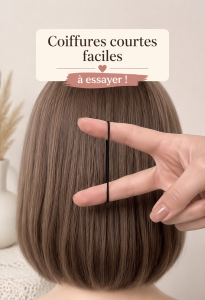 Femme avec une coiffure courte et élégante, parfaite pour un look au quotidien.