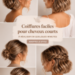 Coiffures courtes faciles à réaliser rapidement sur un modèle