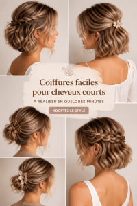 Coiffures courtes faciles à réaliser rapidement sur un modèle