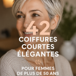 Femme de plus de 50 ans avec une coiffure courte chic