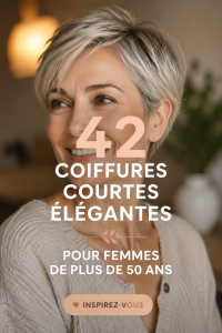 Femme de plus de 50 ans avec une coiffure courte chic