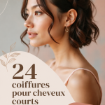 Un modèle avec une coiffure courte amusante et stylée, mettant en avant la texture des cheveux.