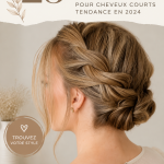 Mariée avec une coiffure élégante pour cheveux courts, tendance 2024.