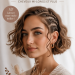 Coiffure d'automne mignonne pour cheveux mi-longs.