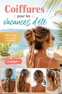 Coiffure estivale tendance mettant en avant des ondulations naturelles.