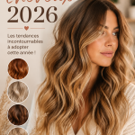 Femme avec des cheveux colorés en teintes tendances pour 2026.