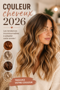 Femme avec des cheveux colorés en teintes tendances pour 2026.