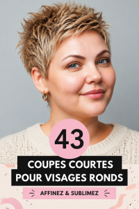 Coupes courtes tendance pour affiner les visages ronds