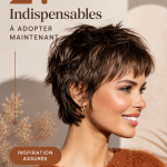 Femme avec une coupe pixie moderne et stylée en 2026.