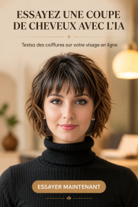 Application de coiffure virtuelle montrant différentes coupes de cheveux sur un visage féminin.