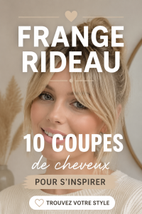 Femme avec une frange rideau élégante et dégradée
