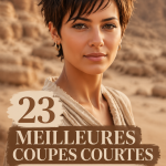 Femme avec une coupe de cheveux courte et élégante pour l'automne 2024