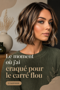 Femme avec un choppy bob dégradé qui met en valeur son style moderne