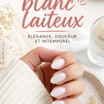 Des ongles blanc laiteux parfaitement manucurés