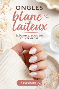 Des ongles blanc laiteux parfaitement manucurés