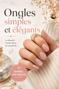 Image d'ongles simples et élégants avec une teinte nude.