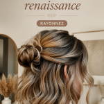 Image d'un relooking réussi montrant une personne sous plusieurs angles avec une coiffure et un maquillage flatteurs.