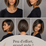 Une tenue élégante et minimaliste sur un fond épuré, représentant le concept de style sans effort.